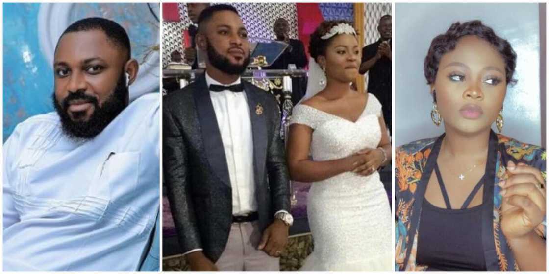 Photos of Tega and her husband. Photos of Tega and her husband.