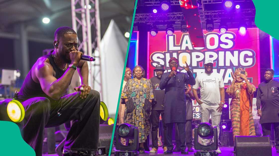 Adekunle Gold, Ayo Maff entertain Lagosians while shopping