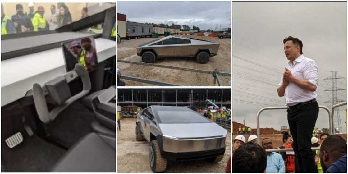 Elon Musk Visits His Workers in Cybertruck and a Punk Hairstyle, Surprises Them as Photos go Viral