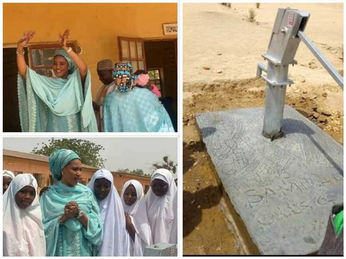 Jaruma Samira Ahmad ta gina famfon tuka-tuka a makarantar sakandire da ta gama a Jogana Jaruma Samira Ahmad ta gina famfon tuka-tuka a makarantar sakandire da ta gama a Jogana