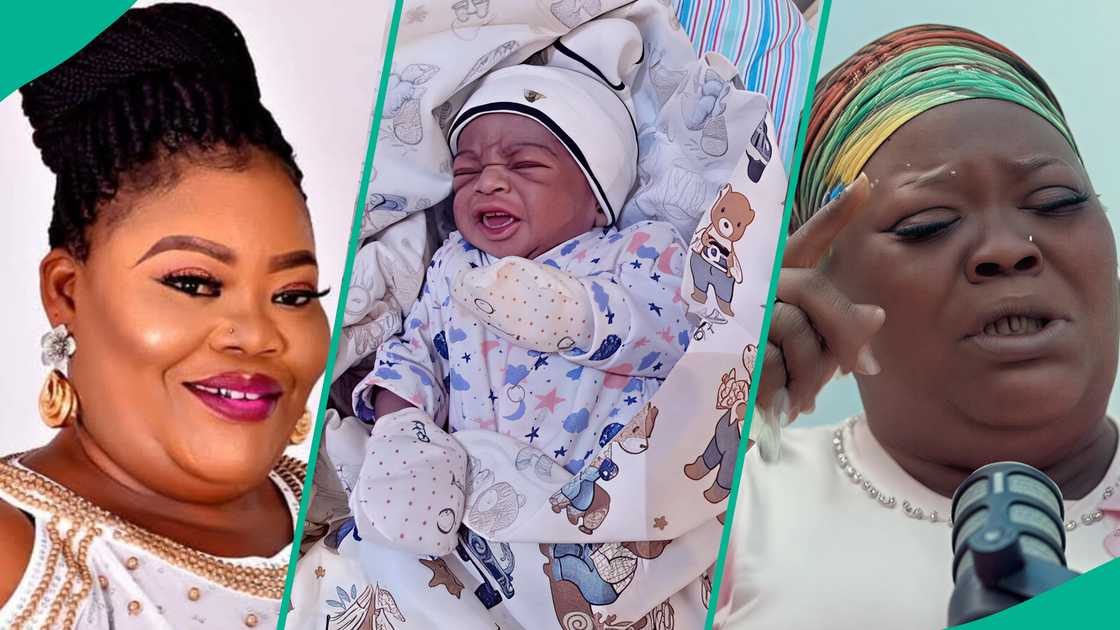 Actress Olayinka Adebanjo celebrates as she becomes a mother