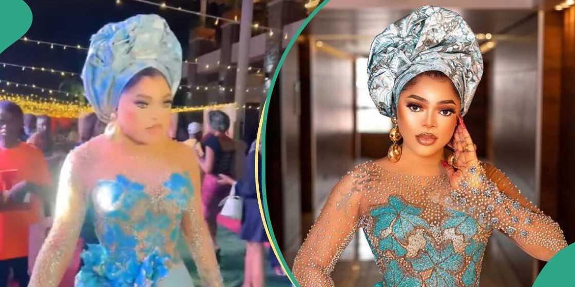 Crossdresser Bobrisky at Mercy Aigbe’s movie premiere