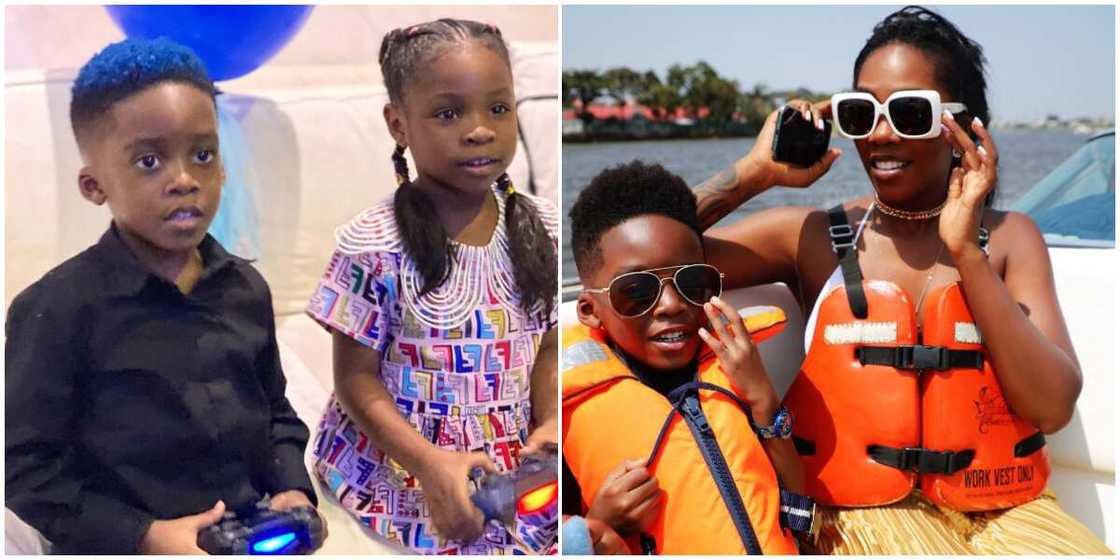 Tiwa Savage at 41: Davido's daughter Imade and Jamil render lovely birthday song for singer