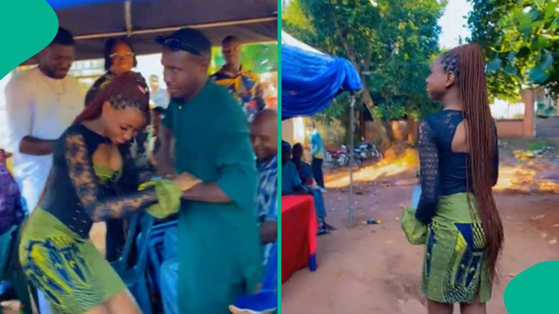 Lady's wedding video goes viral online. Lady's wedding video goes viral online.