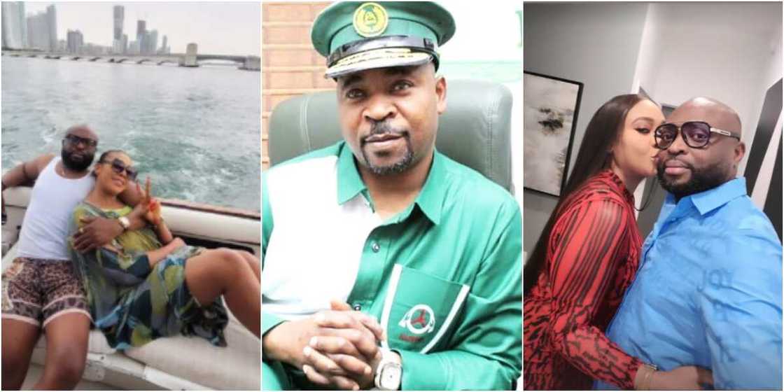 Ehi Ogbebor, her new man Dennis and MC Oluomo Ehi Ogbebor, her new man Dennis and MC Oluomo