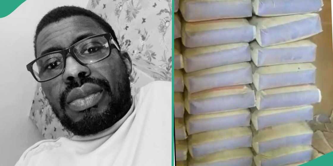 Man buys cement at N9,500. Man buys cement at N9,500.