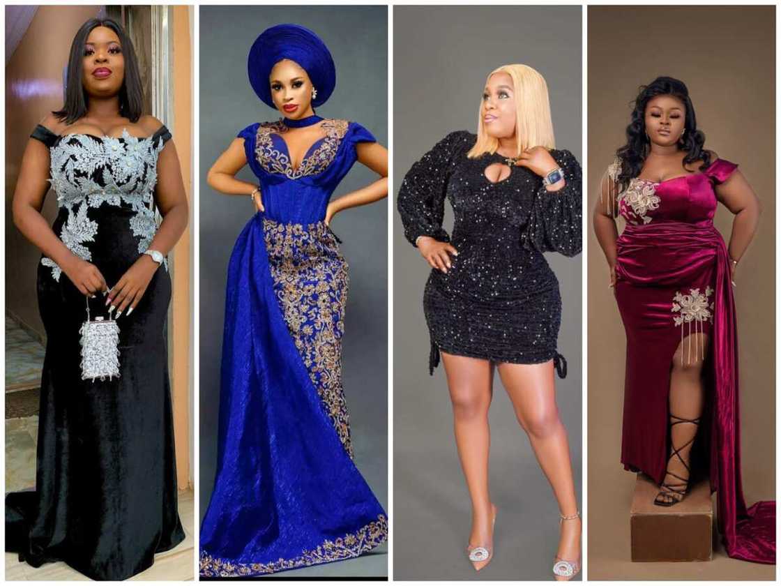Latest Nigerian velvet gown styles that will stun the onlookers Legit.ng