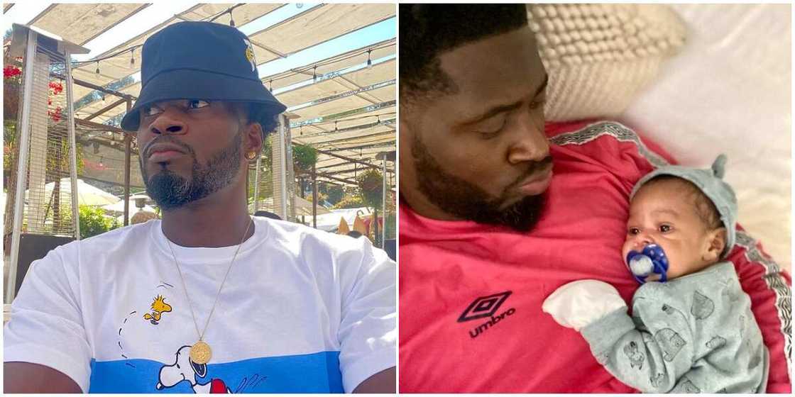 Teebillz and his son Teebillz and his son
