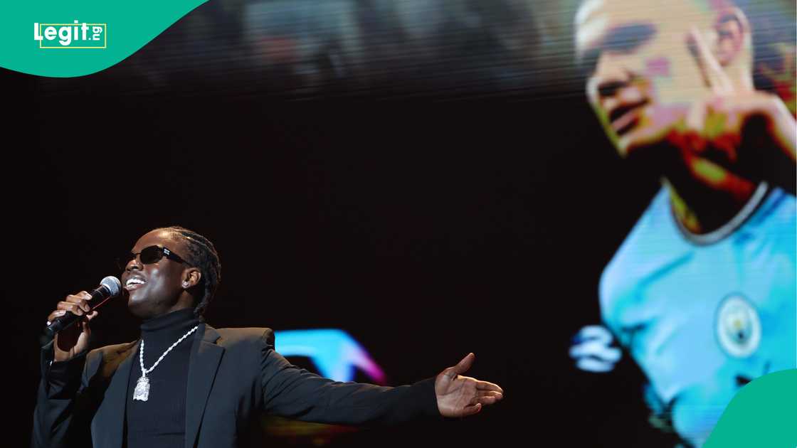 Rema performing at the 2023 Ballon D'Or Ceremony in Paris, France. Photo by Pascal Le Segretain