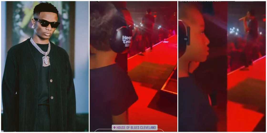 Wizkid's son Zion joined him on stage, watched as he performed Wizkid's son Zion joined him on stage, watched as he performed