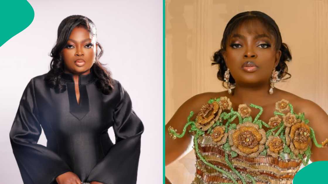 Troll slams Funke Akindele for wearing ring on marriage finger.