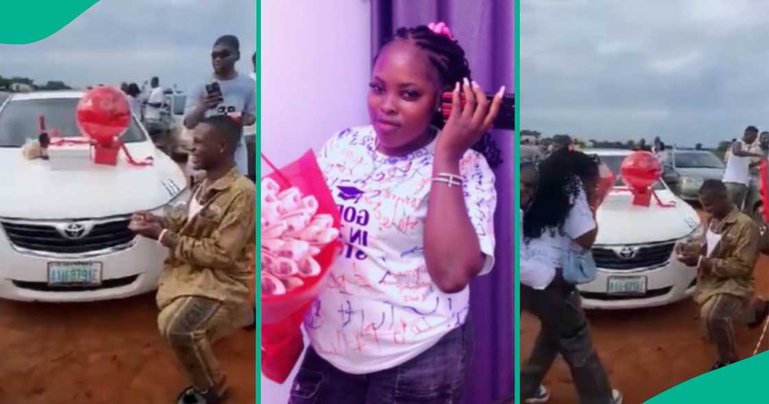 Nigerian Man Proposes To Girlfriend on her Sign-out Day, She Happily Accepts Nigerian Man Proposes To Girlfriend on her Sign-out Day, She Happily Accepts