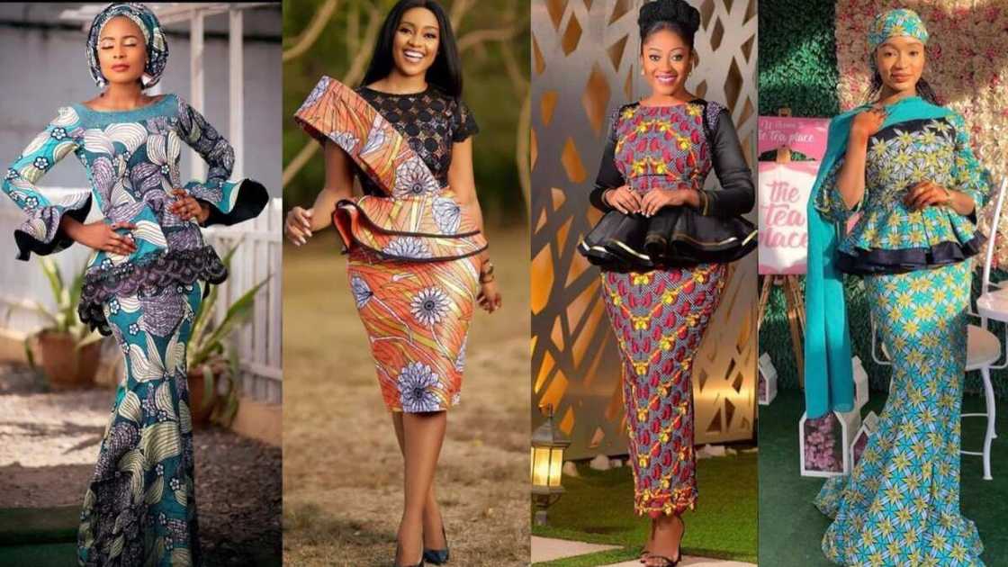 Peplum Ankara dresses for slim ladies