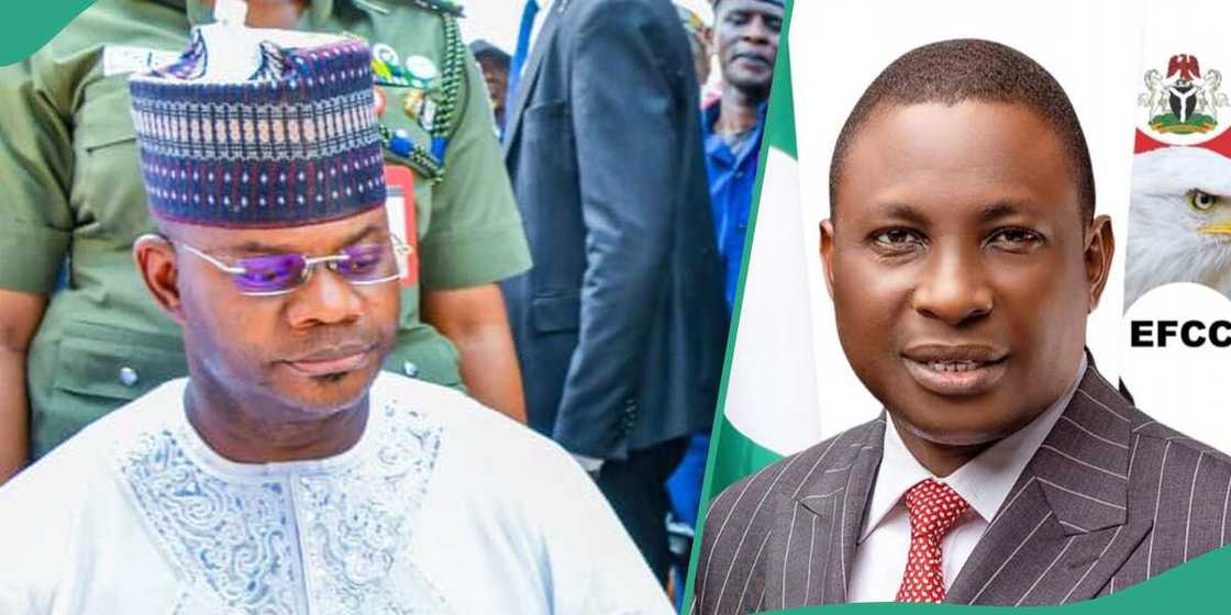 EFCC boss Ola Olukoyede and Yahaya Bello EFCC boss Ola Olukoyede and Yahaya Bello