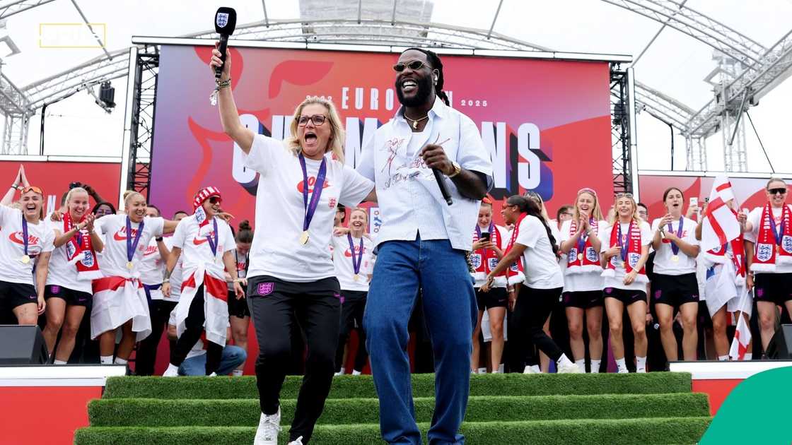 Sarina Wiegman, England, Burna Boy, Euro, UEFA, Football.