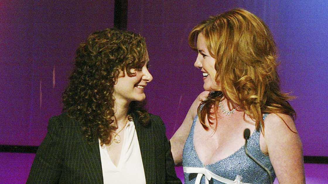 Sara Gilbert and Melissa Gilbert in Beverly Hills, California.