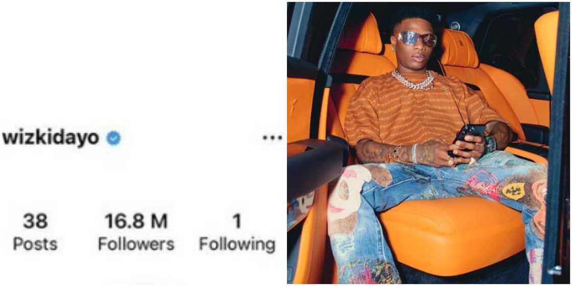 Wizkid follows only one mystery lady on Instagram, Wizkid in a Lambo Wizkid follows only one mystery lady on Instagram, Wizkid in a Lambo