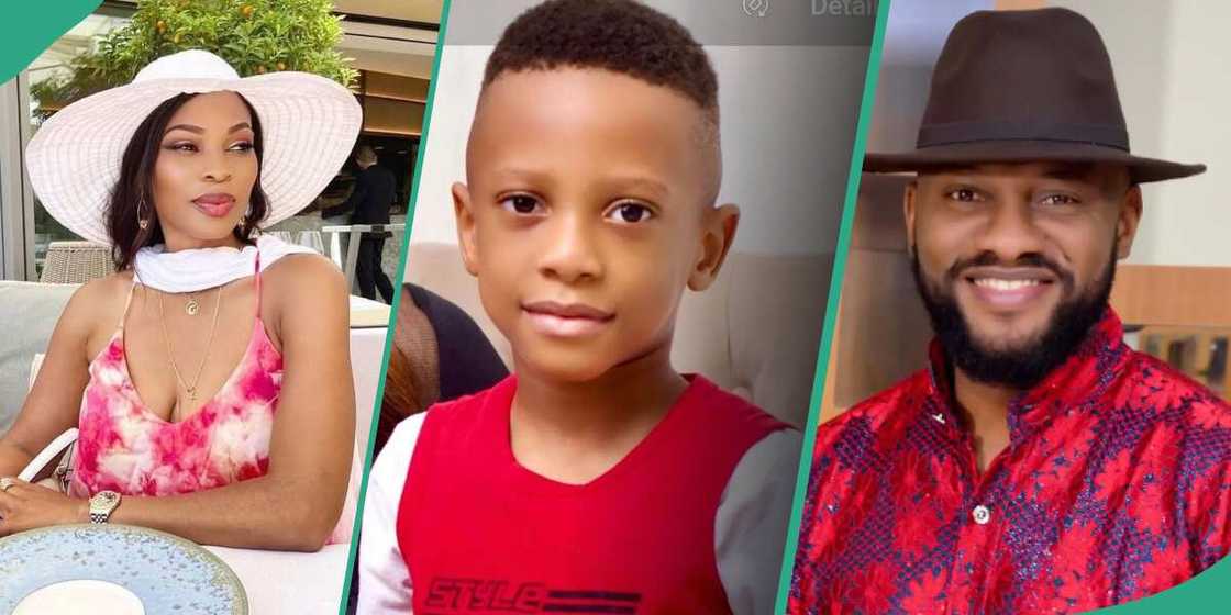 Photos of Georgina Onouha, Yul Edochie and his son Zane