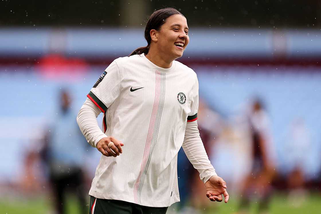 Sam Kerr at Villa Park in Birmingham, England. Sam Kerr at Villa Park in Birmingham, England.