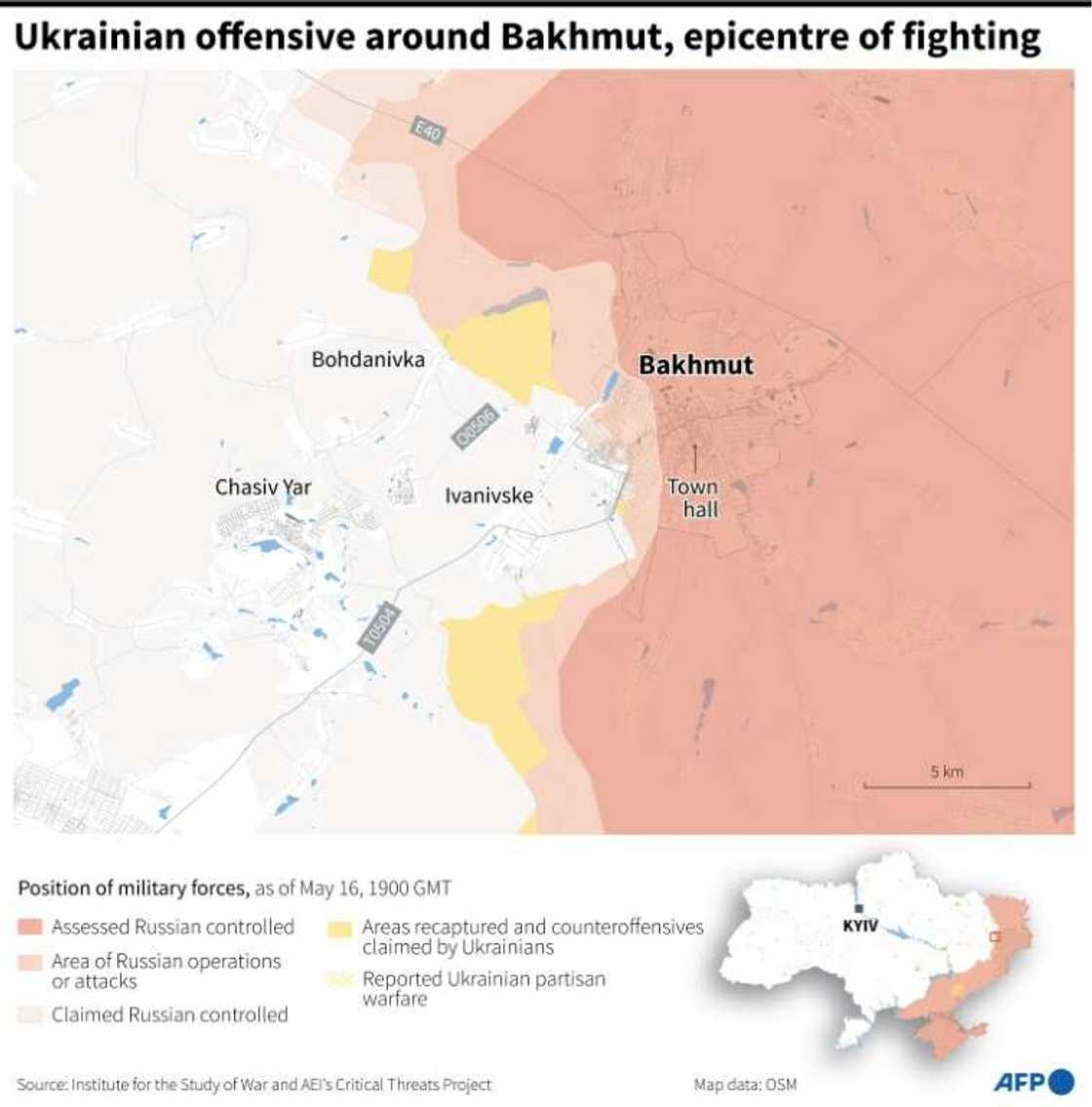 Ukrainian offensive around Bakhmut, epicentre of fighting