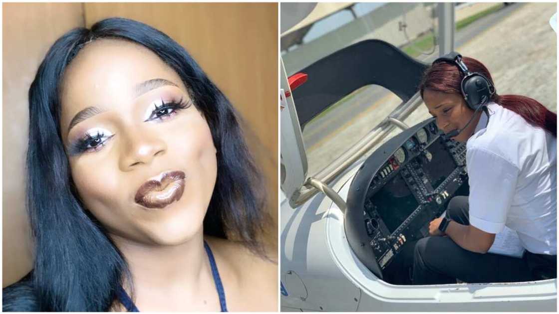 Nigerian lady achieves dream, becomes a pilot as she get her licence to fly