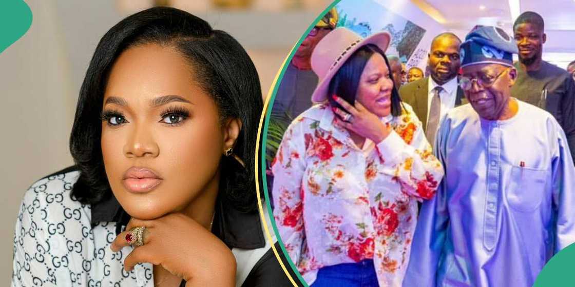 Toyin Abraham's throwback picture of her with Tinubu. Toyin Abraham's throwback picture of her with Tinubu.