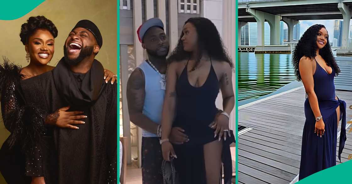 Fans triggered as Davido touches Chioma in public.