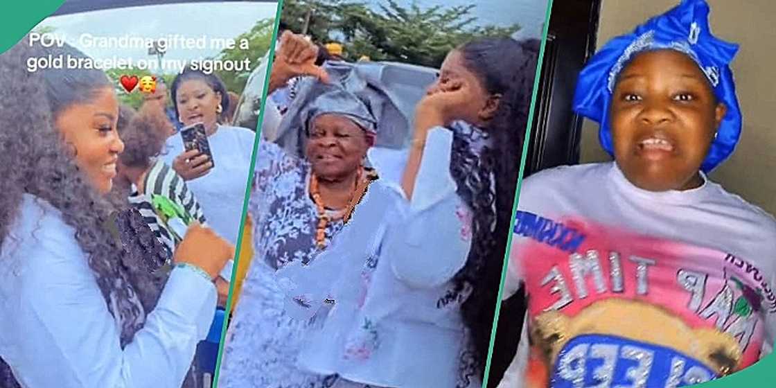 Nigerian grandma gifts granddaughter a bracelet on sign-out day Nigerian grandma gifts granddaughter a bracelet on sign-out day
