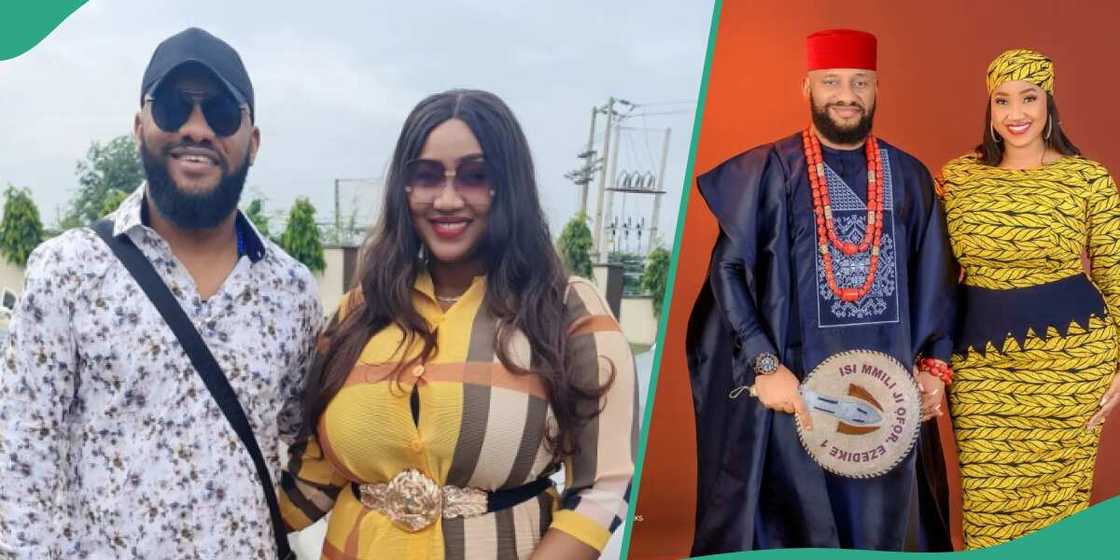 Yul Edochie makes vow to second wife. Yul Edochie makes vow to second wife.