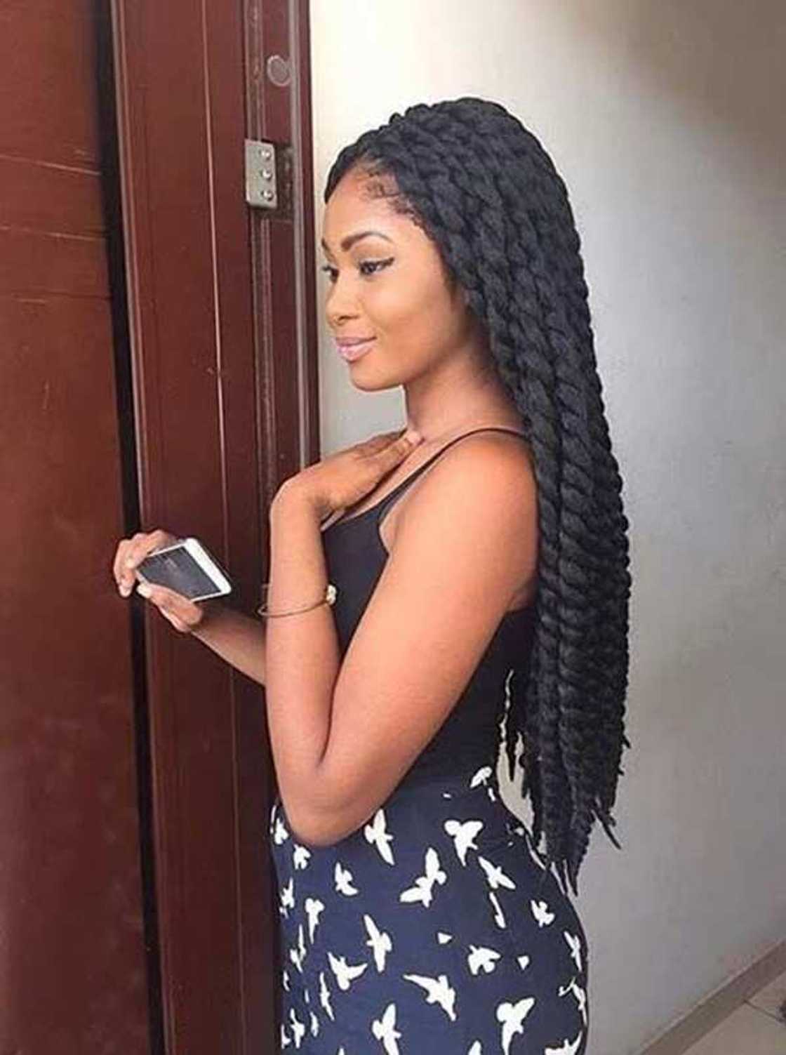 Long crochet braids