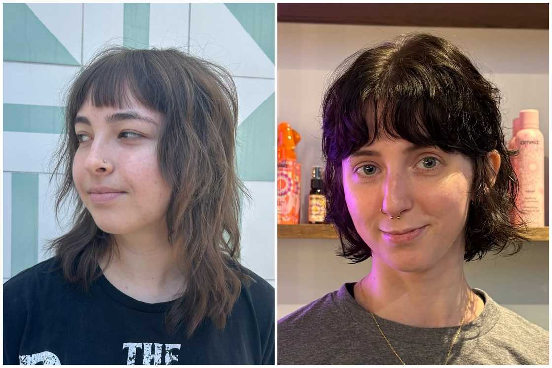 Rolled bangs and soft waves Rolled bangs and soft waves