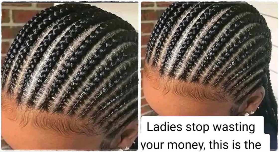 Photos of an all-back hairstyle. Photos of an all-back hairstyle.