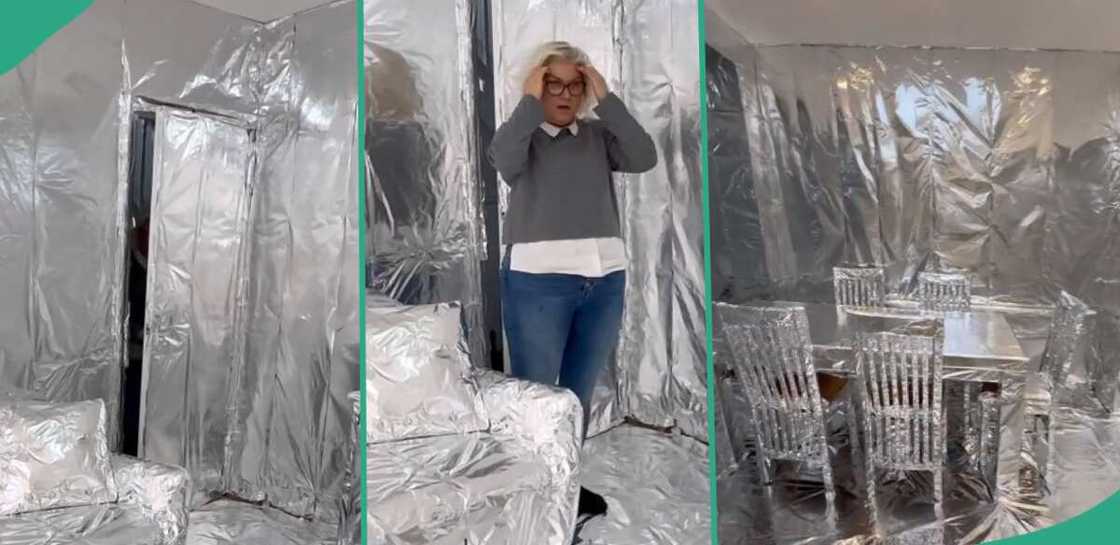 Man covers parents house in aluminium foil, shares video Man covers parents house in aluminium foil, shares video