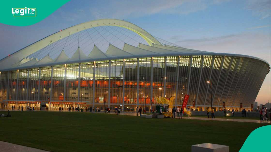 Moses Mabhida Stadium, Durban, South Africa, Zimbabwe, 2026 FIFA World Cup qualifier. Moses Mabhida Stadium, Durban, South Africa, Zimbabwe, 2026 FIFA World Cup qualifier.