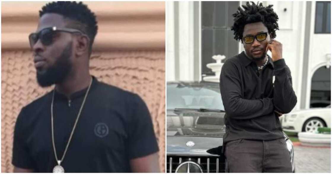 Skit maker Nasboi and man threatening him Skit maker Nasboi and man threatening him