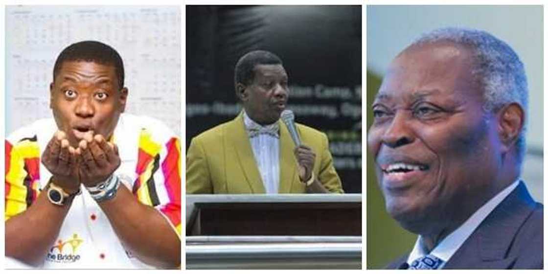 Leke Adeboye, Pastor E.A. Adeboye and Pastor W.F. Kumuyi. Leke Adeboye, Pastor E.A. Adeboye and Pastor W.F. Kumuyi.