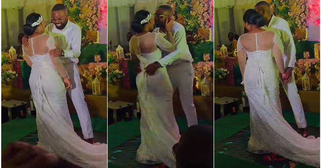 Groom asks father-in-law to watch him kiss wife Groom asks father-in-law to watch him kiss wife