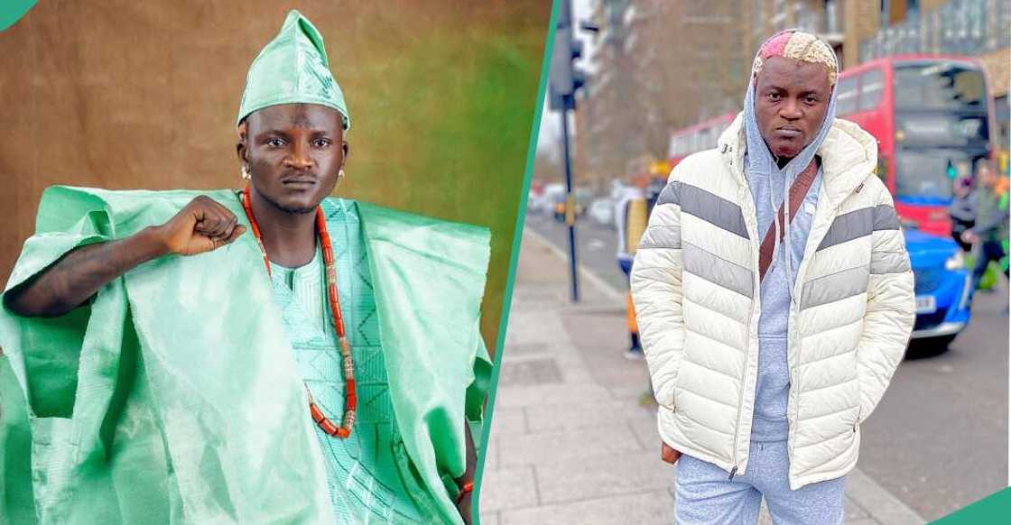 Portable shows off different outfits he got in Abuja Portable shows off different outfits he got in Abuja