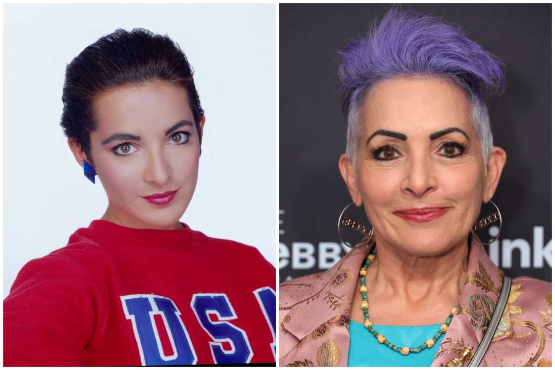 Jane Wiedlin takes a portrait photo (L). Wiedlin attends an event in New York City (R)