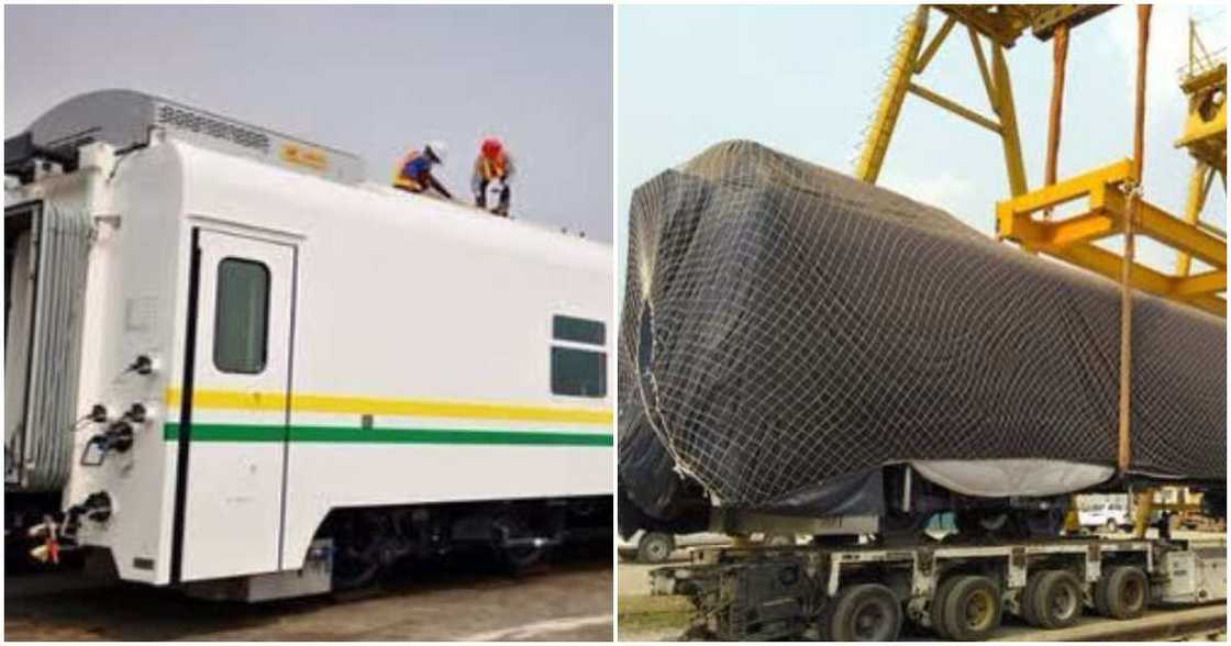 86 new FREIGHT trains have arrived Nigeria for use on the new standard gauge rail lines 86 new FREIGHT trains have arrived Nigeria for use on the new standard gauge rail lines