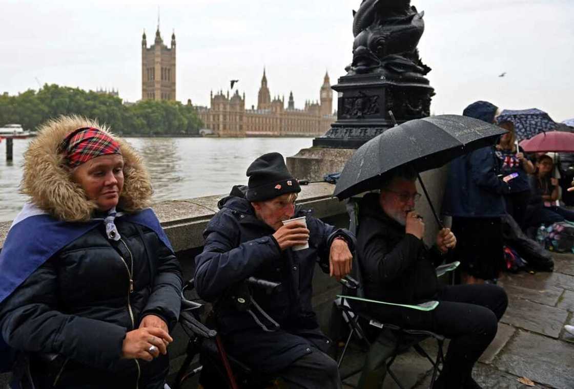 By Tuesday morning a small group of the hardiest royal fans had camped at the front of the line By Tuesday morning a small group of the hardiest royal fans had camped at the front of the line