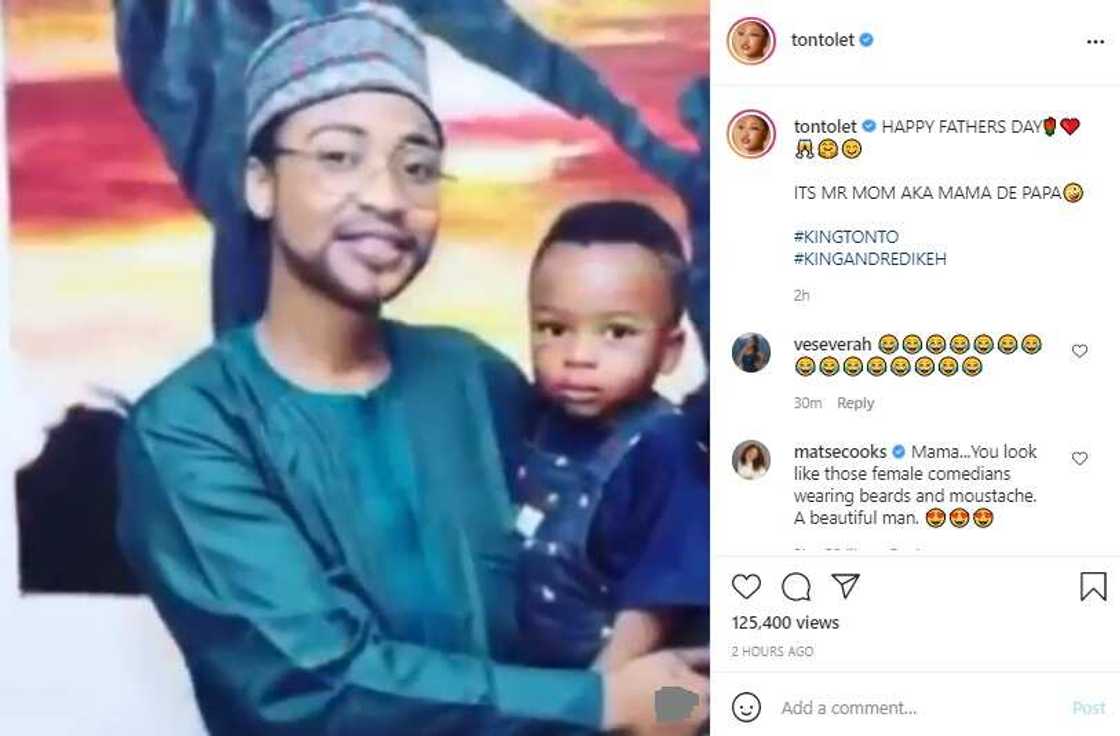 Screenshot of Tonto Dikeh's Instagram post.