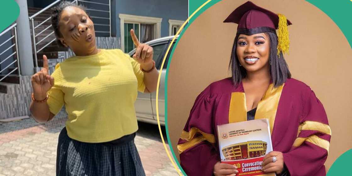 Wumi Toriola celebrates as she bags a master degree from Lautech Wumi Toriola celebrates as she bags a master degree from Lautech