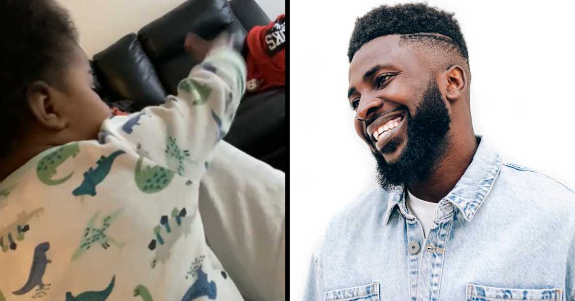 Cute baby, father, son, burping, back, patting, SA reacts Cute baby, father, son, burping, back, patting, SA reacts