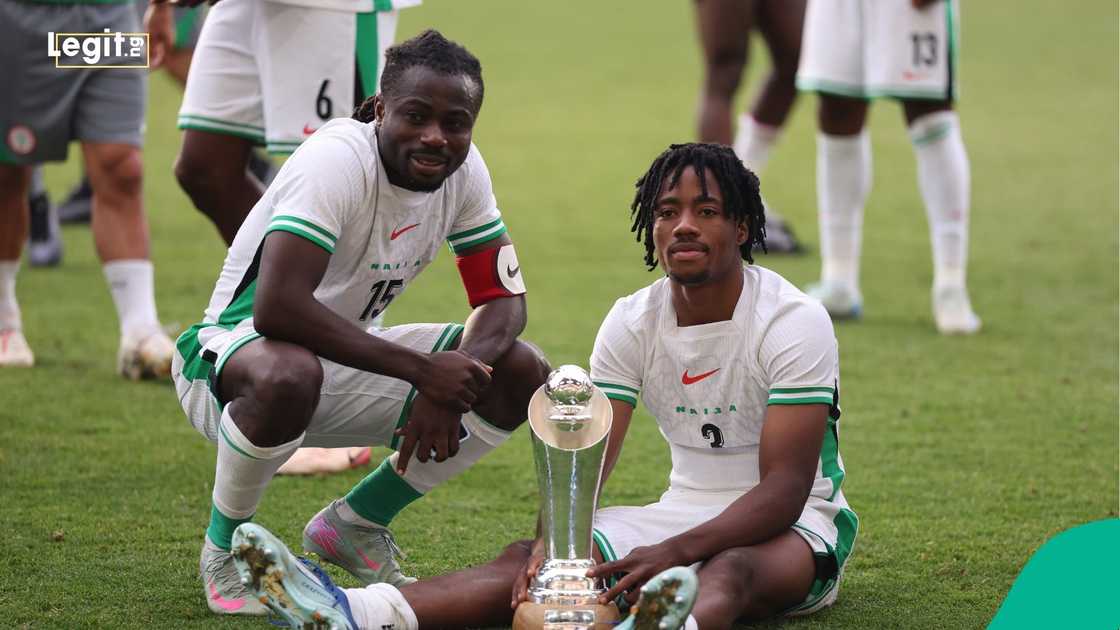 Super Eagles, Nigeria, Moses Simon, Benjamin Fredrick, 2025 Unity Cup, London. Super Eagles, Nigeria, Moses Simon, Benjamin Fredrick, 2025 Unity Cup, London.