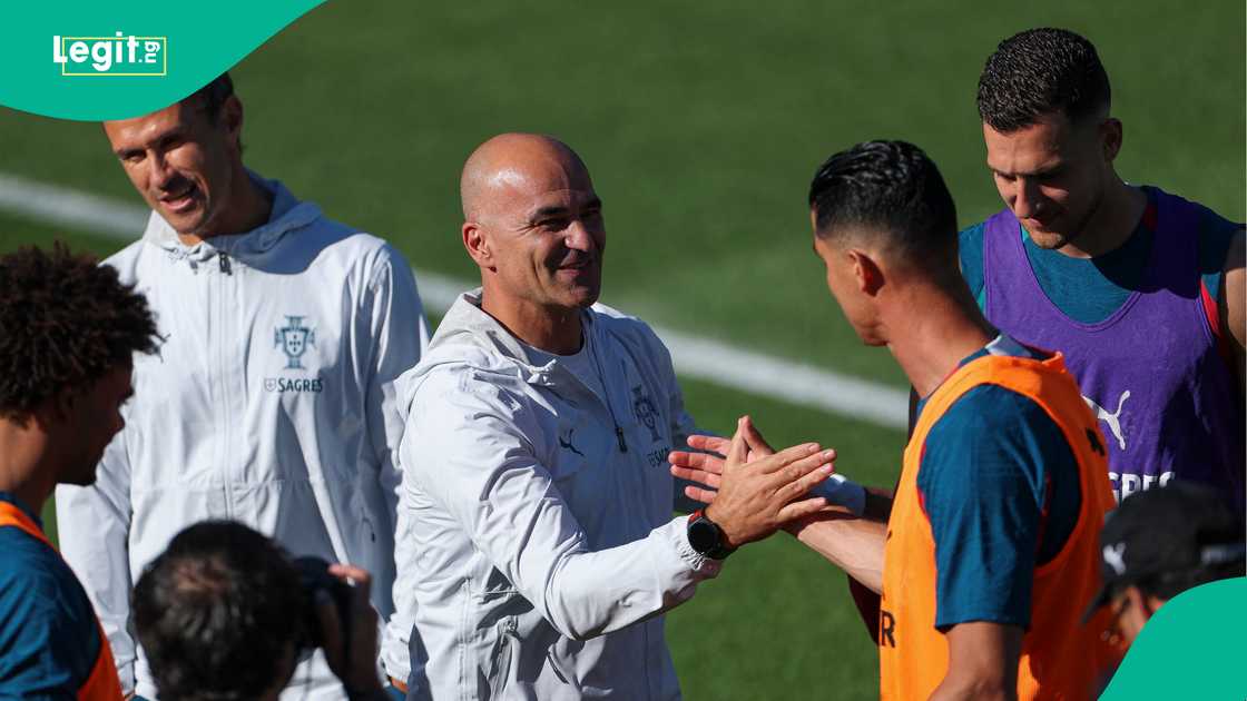 Cristiano Ronaldo, Roberto Martinez, Lisbon, Portugal, 2026 FIFA World Cup. Cristiano Ronaldo, Roberto Martinez, Lisbon, Portugal, 2026 FIFA World Cup.