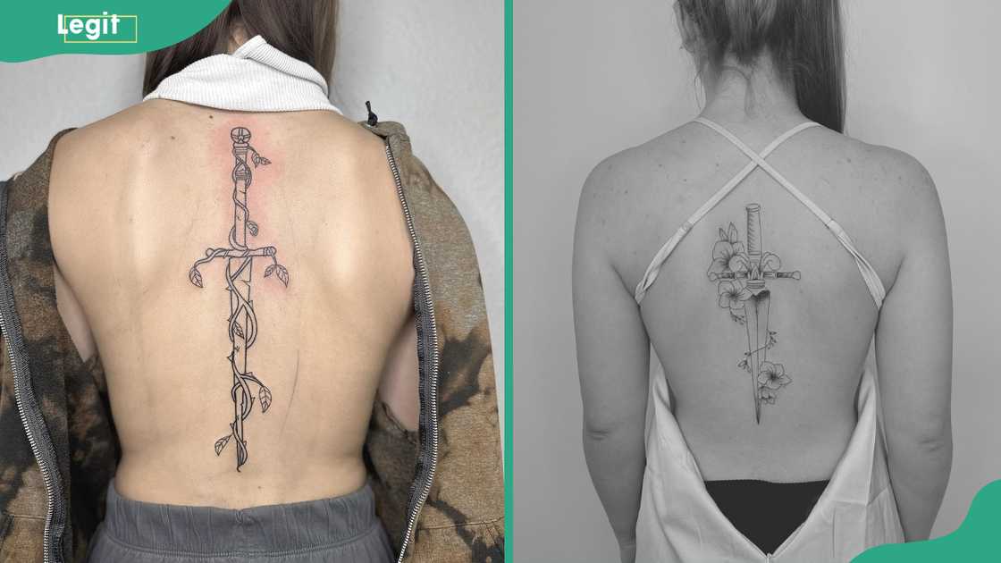Dagger spine tattoo Dagger spine tattoo
