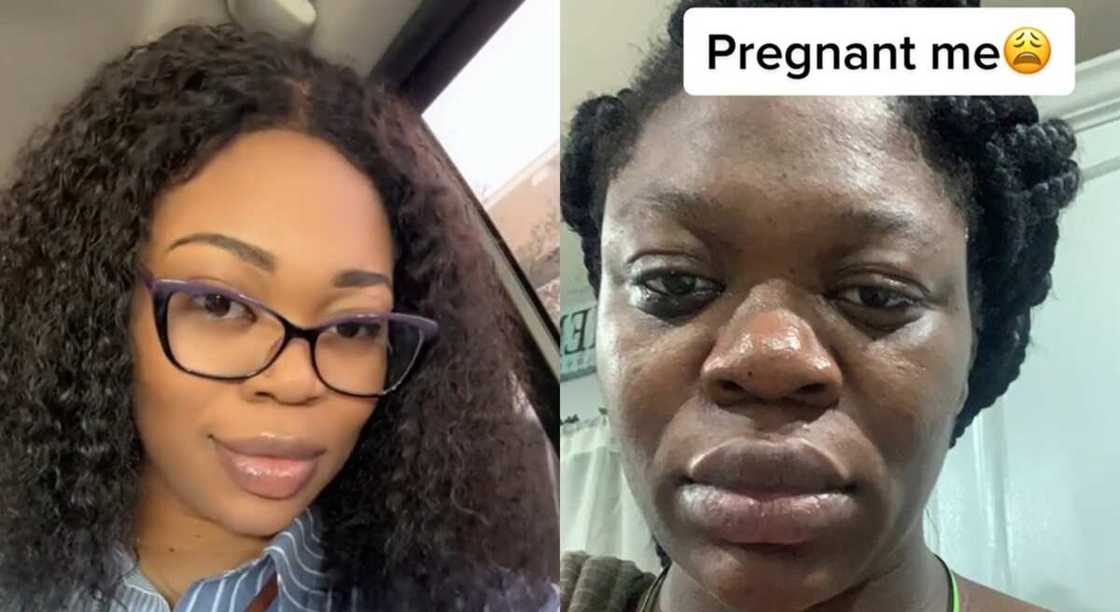 Photos of a lady who changed during pregnancy. Photos of a lady who changed during pregnancy.
