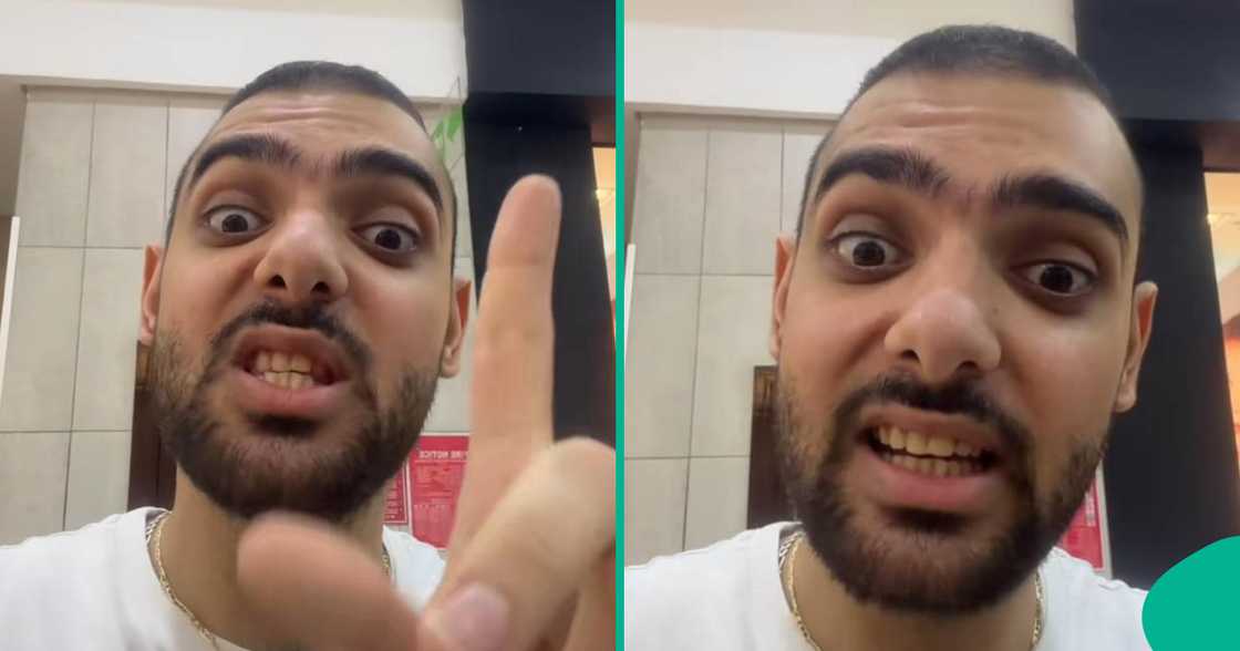 White man reacts as Nigerian lady offers to have child with him.