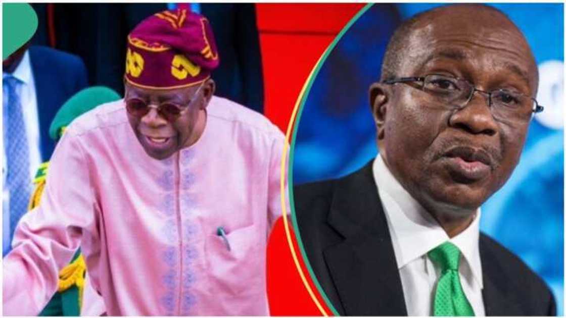 Shugaba Tinubu da tsohon gwamnan CBN.